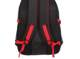Рюкзак туристический Тони, 2 отдела, 3 наружных кармана, усиленная спинка, объём - 22л, чёрный/красный