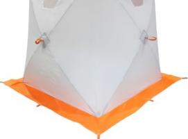 Палатка Призма Люкс 150, 3-слойная, цвет бело-оранжевый