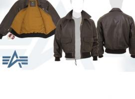 Куртка Leather A-2 (кожа) Alpha Industries Brown, L