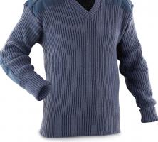 Акриловый синий свитер 