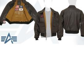 Куртка A-2 Deco (кожа) Alpha Industries Brown, L
