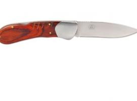 Нож складной Ножемир C-155, рукоять-стабилизированное красное дерево, сталь 65х13