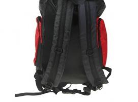 Рюкзак туристический Паутинка, 1 отдел, 5 наружных карманов, усиленная спинка, объём - 53л, чёрный/красный