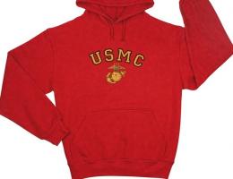 Красная толстовка USMC 